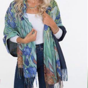 *NWOT* 72" van Gogh Irises Shawl Wrap